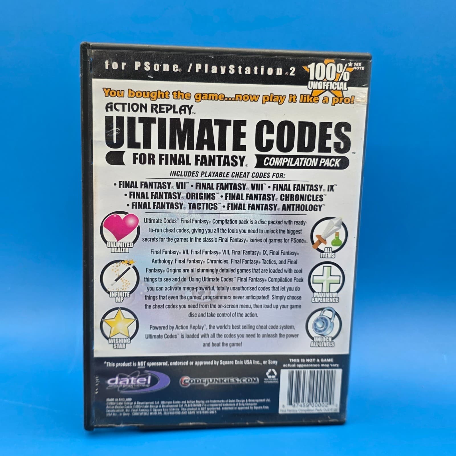 Action Replay Ultimate Codes Final Fantasy Compilation Pack PlayStation PS1 PS2 - Thumbnail 5