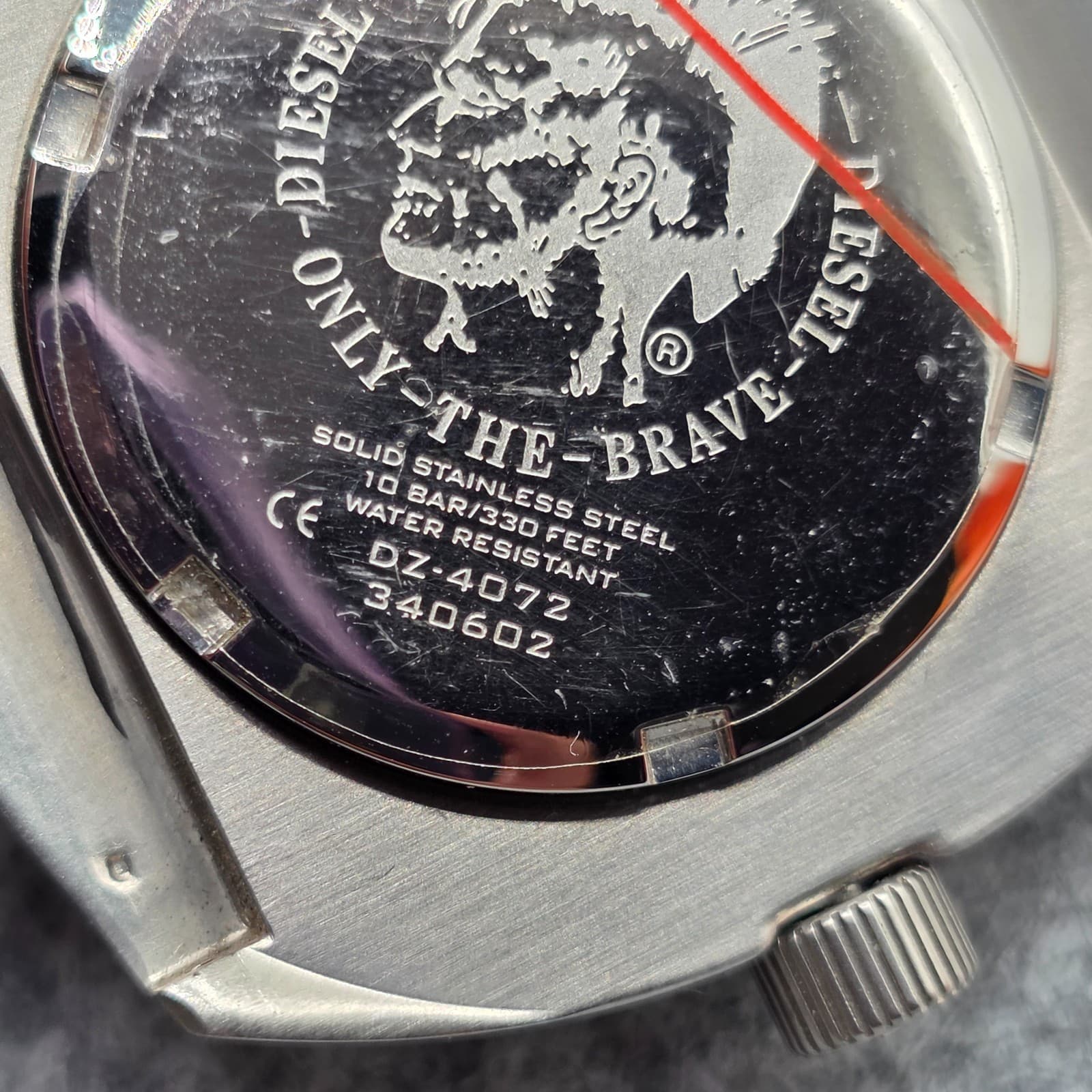MISSING BAND Diesel Y2K watch DZ 4072 STANLESS STEEL - Thumbnail 8