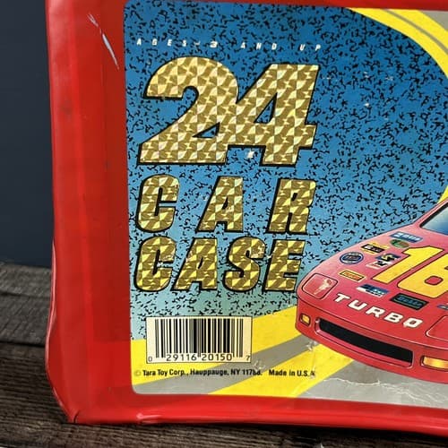 Vintage Tara Toy Corp 24 Count Hot Wheels Matchbox Car Case Red - Thumbnail 2