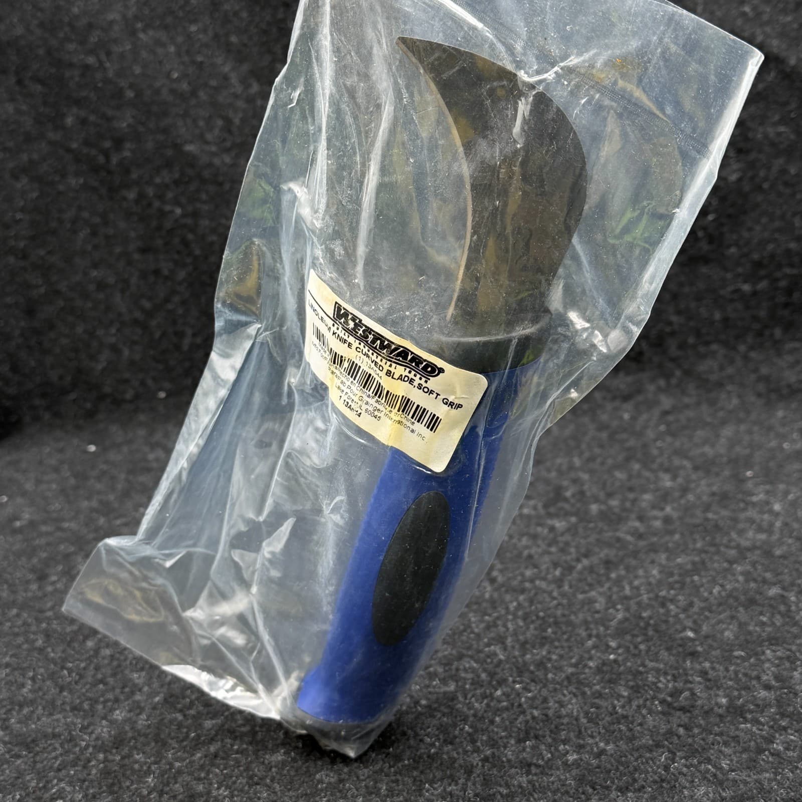 Westward 13A544 Linoleum Knife Curved Blade 8 In Blue Grip - Thumbnail 2