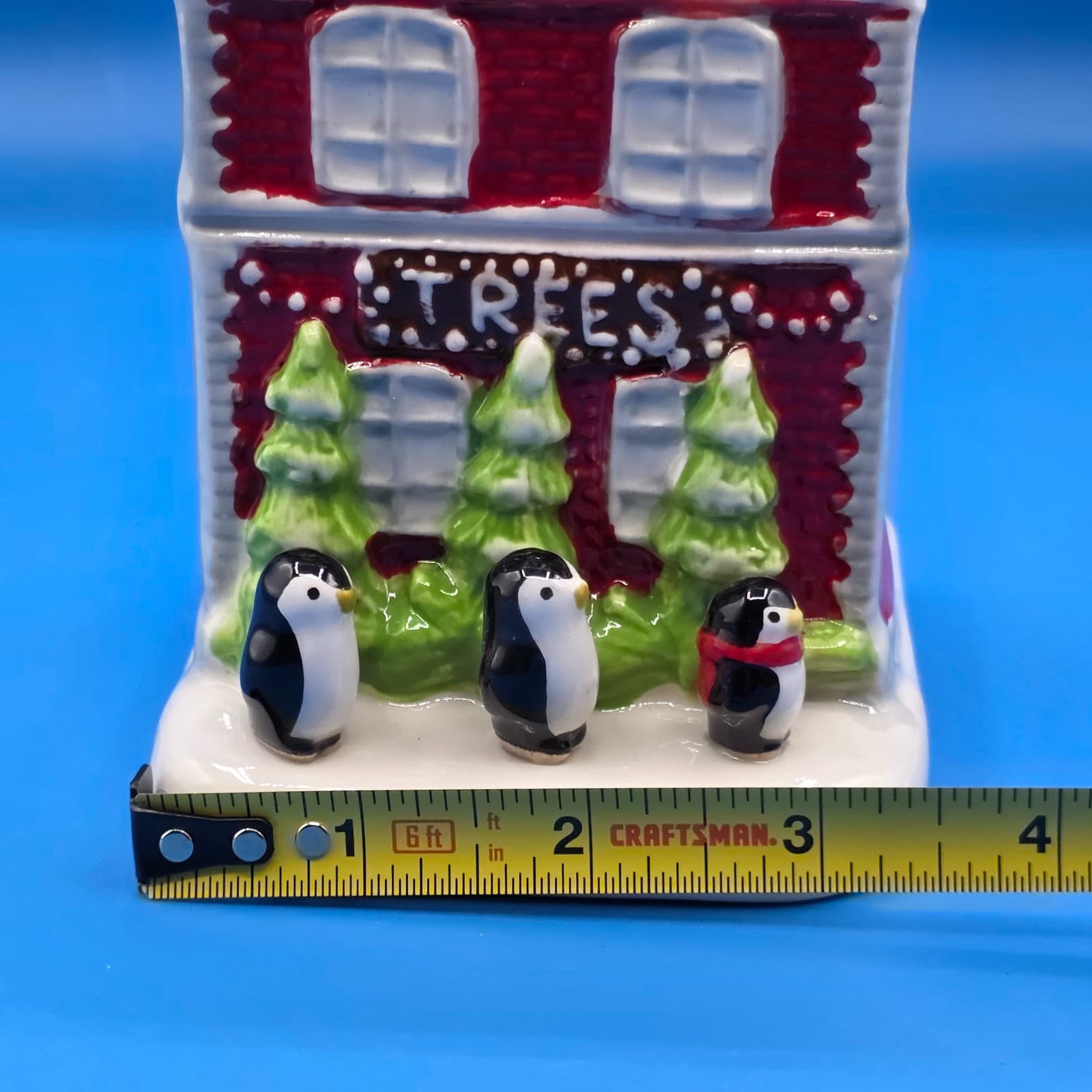 Bath & Body Works Christmas Tree Penguin Ceramic Soap Dish Dispenser Holder - Thumbnail 2