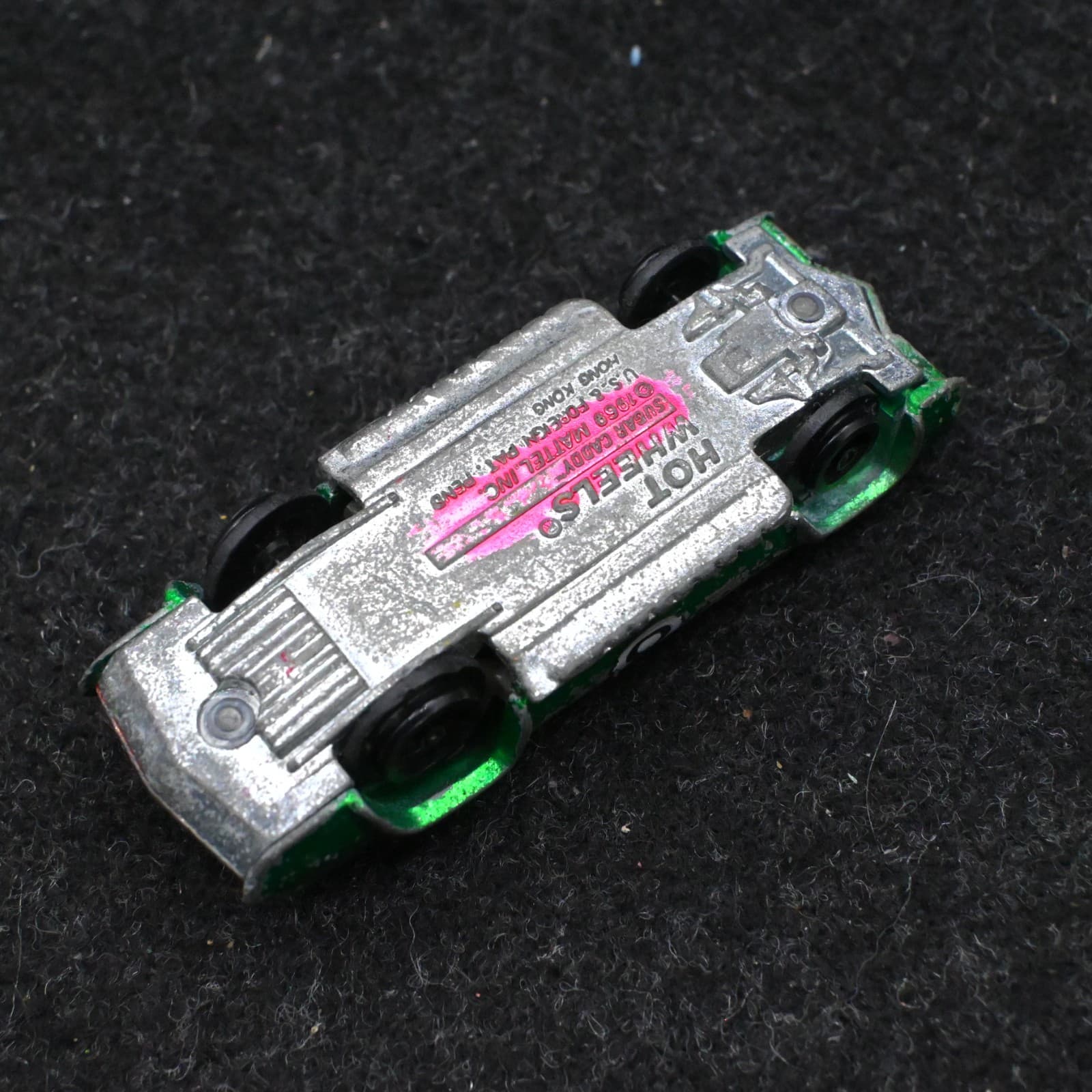 Hot Wheels Redline Sugar Caddy Green Gray Interior 1969/1971 Made In Hong Kong - Thumbnail 7