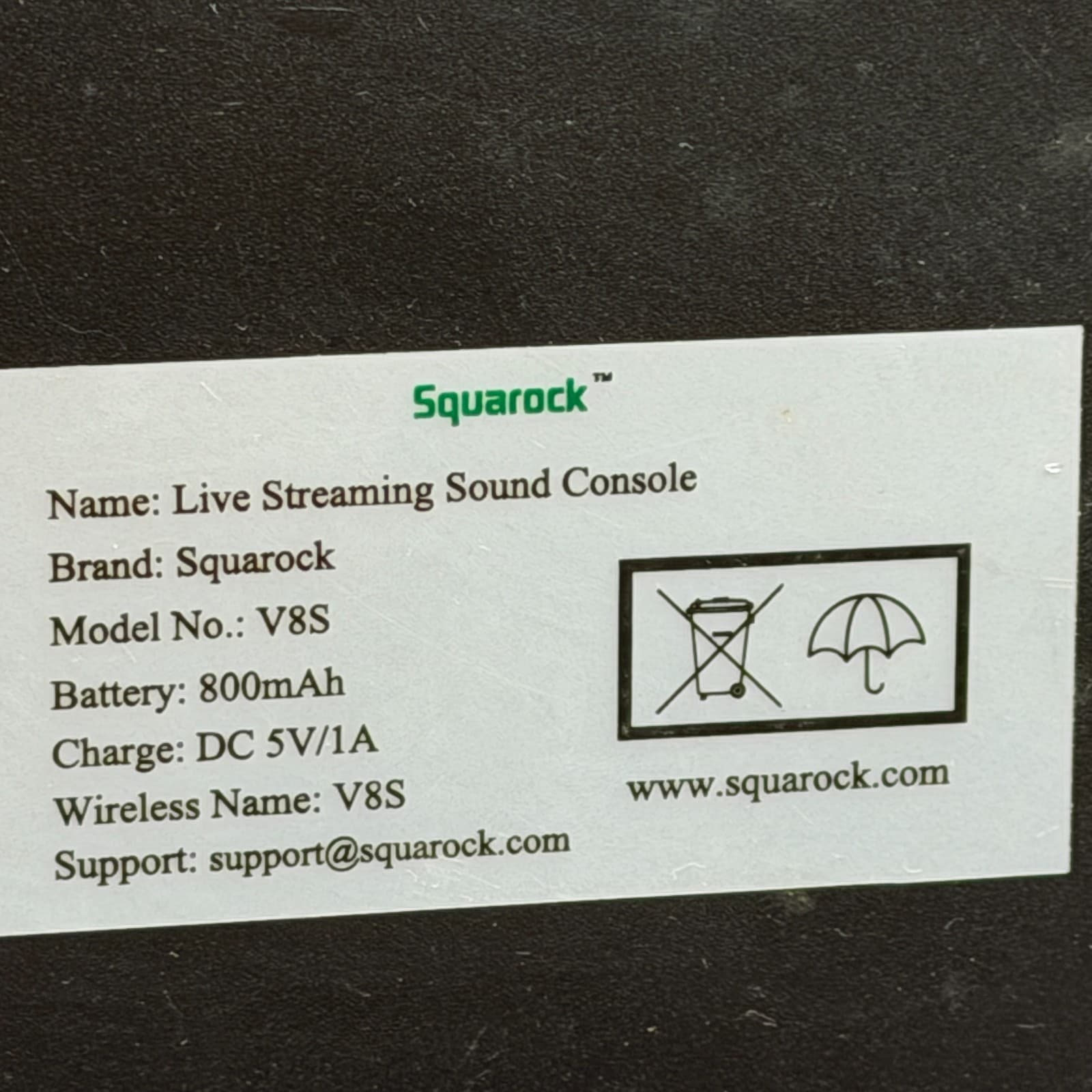 Squarock V8S Mixer 🎙️🎛️ Podcast Controller Black – No Accessories - Thumbnail 4