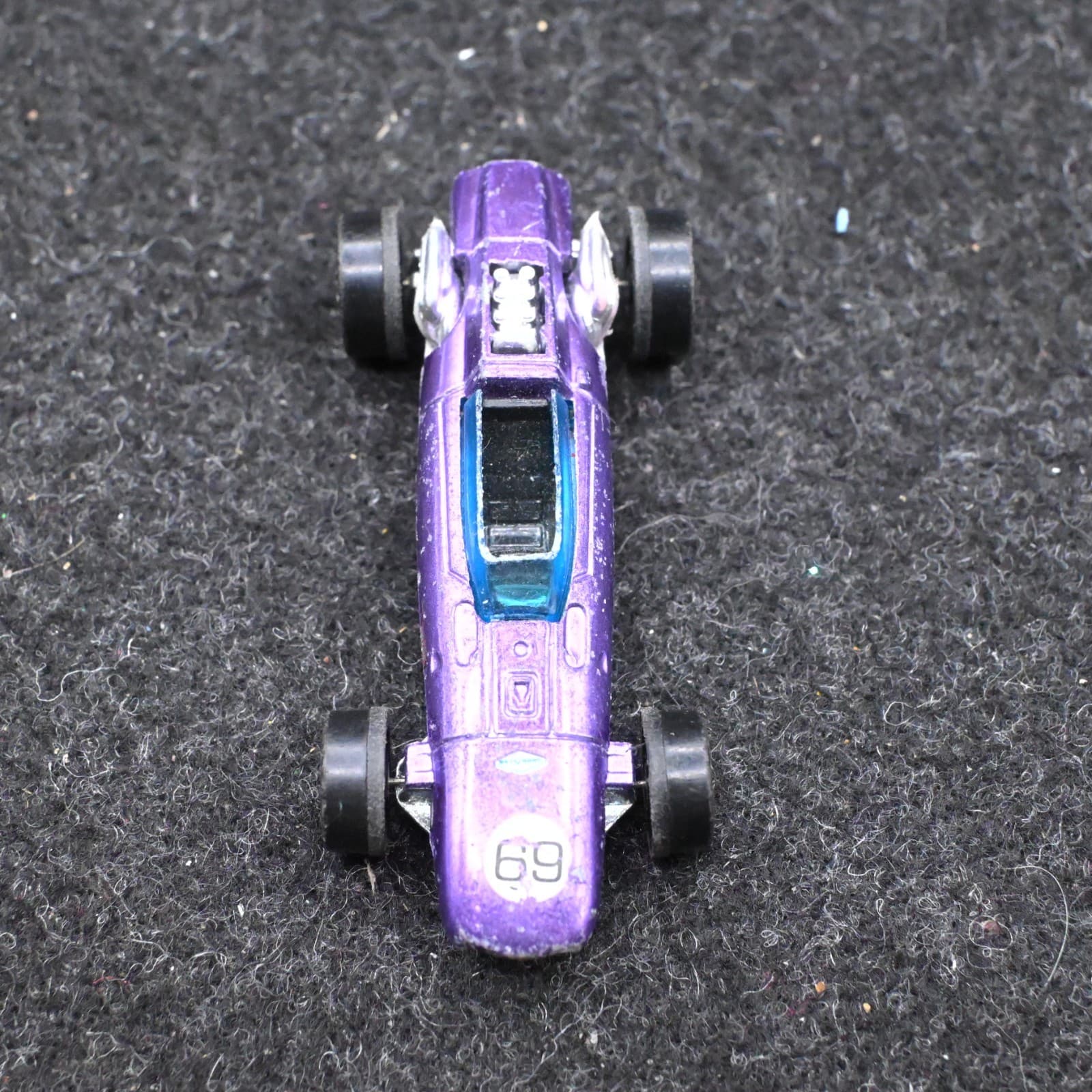 Vintage Hot Wheels 1969 Redline Purple Indy Eagle Hong Kong MISSING PARTS - Thumbnail 5