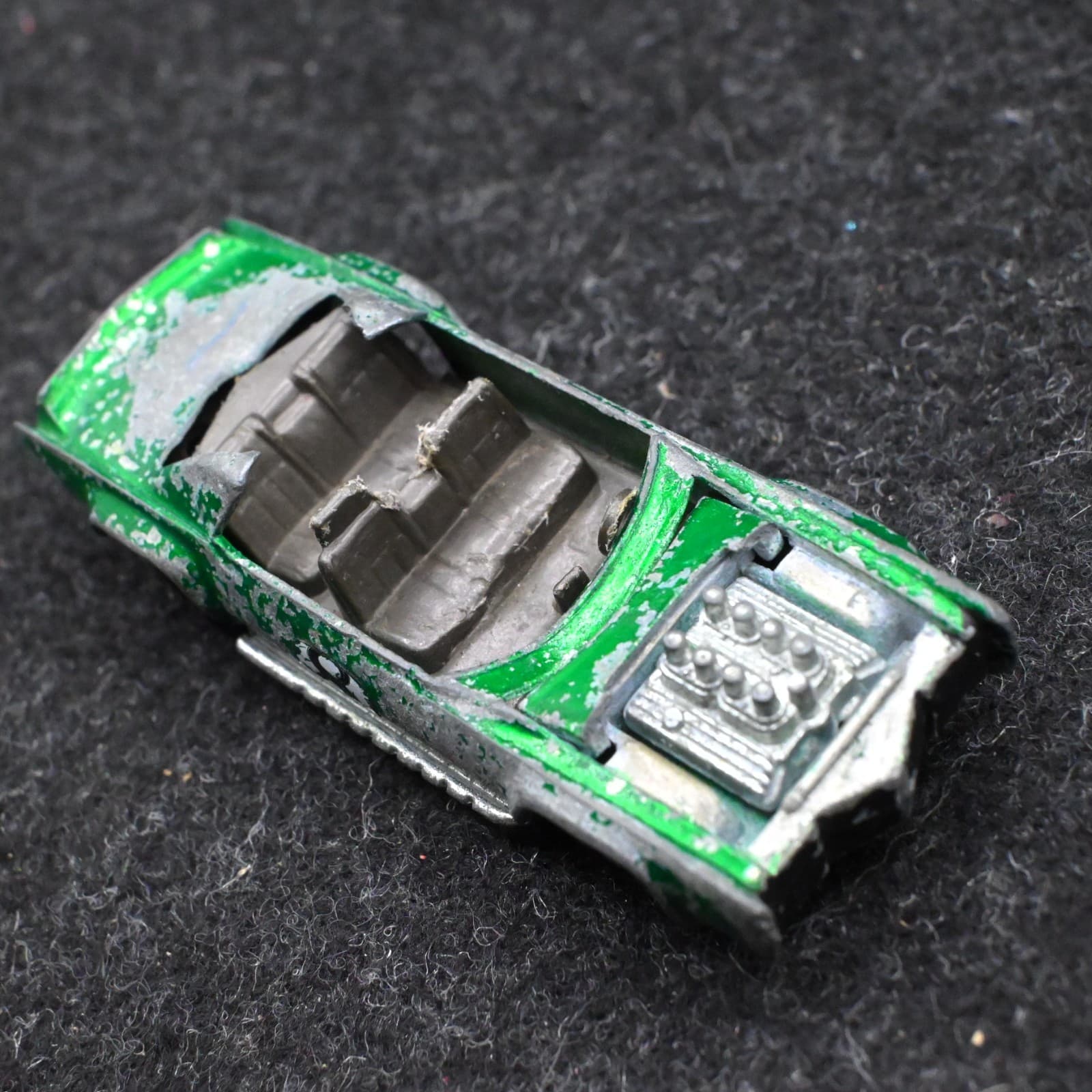Hot Wheels Redline Sugar Caddy Green Gray Interior 1969/1971 Made In Hong Kong - Thumbnail 6