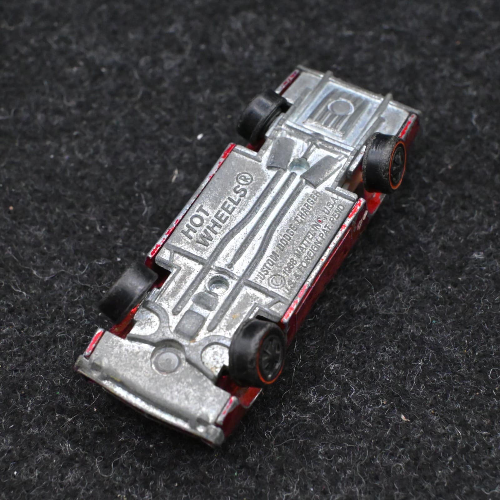Vintage Hot Wheels Redline 1968 Custom Dodge Charger Red Original Wheel Issue - Thumbnail 6