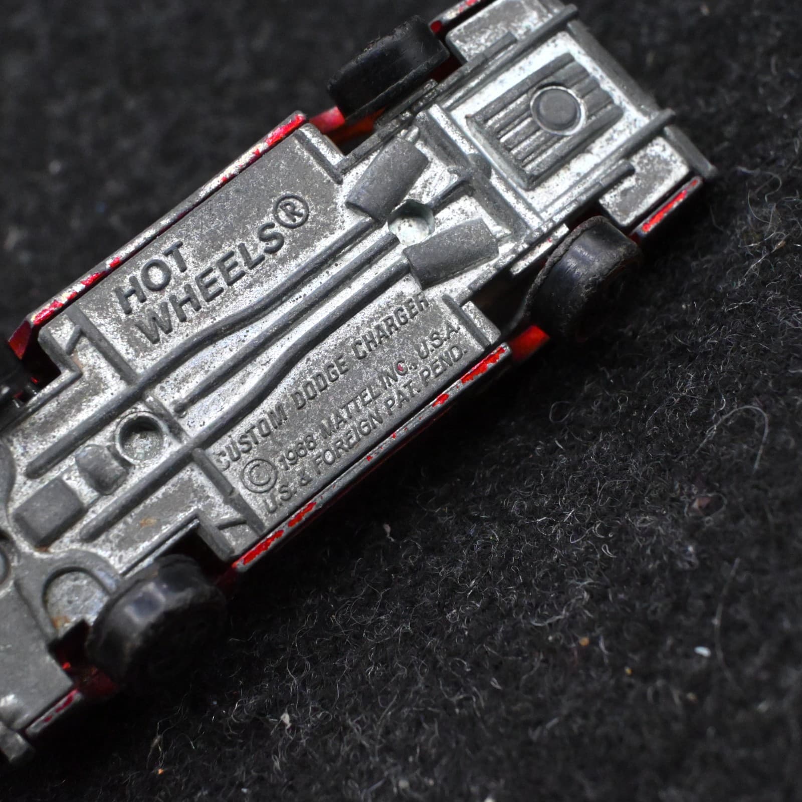 Vintage Hot Wheels Redline 1968 Custom Dodge Charger Red Original Wheel Issue - Thumbnail 9