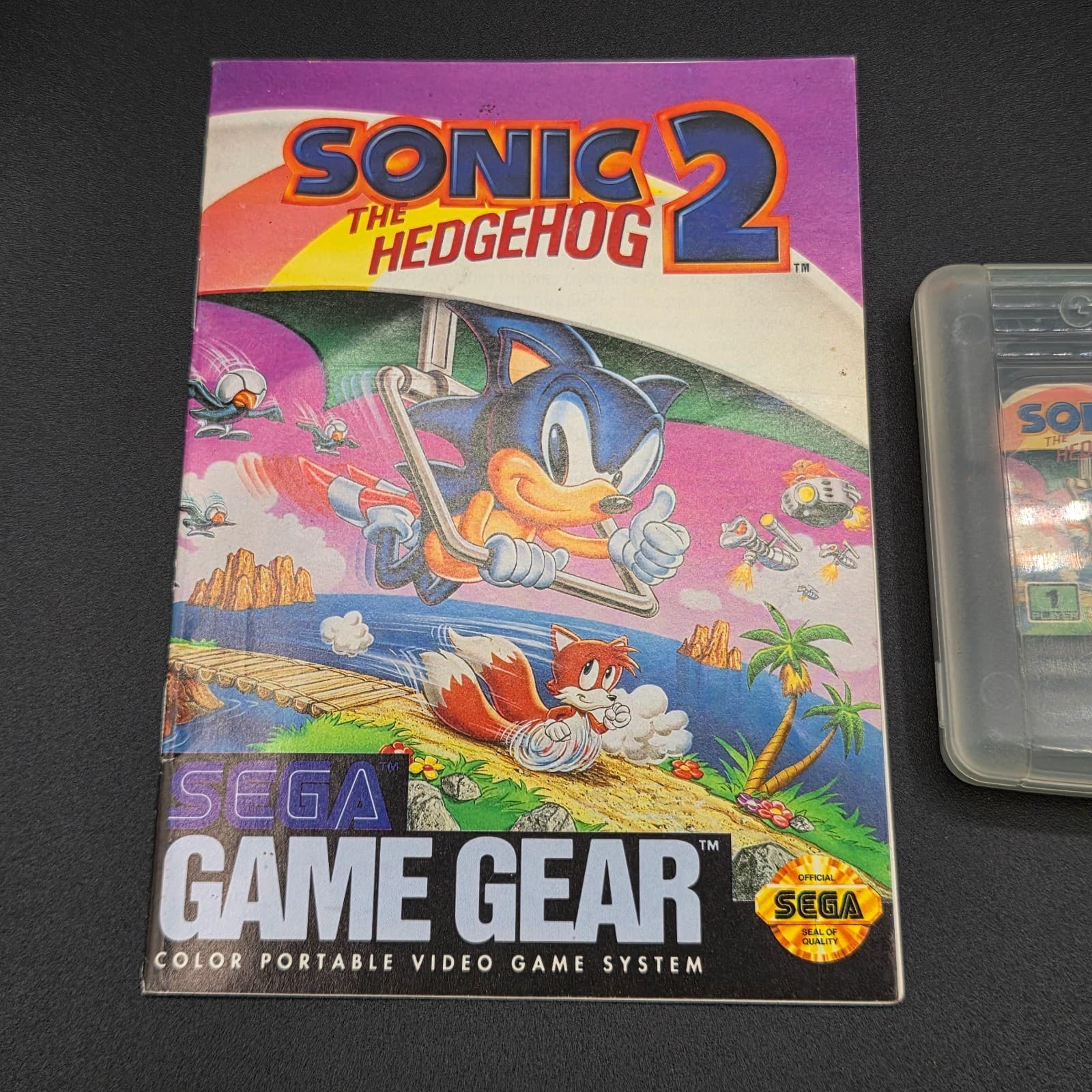 Sonic the Hedgehog 2 (Sega Game Gear, 1992) with Manual Tested Authentic - Thumbnail 2