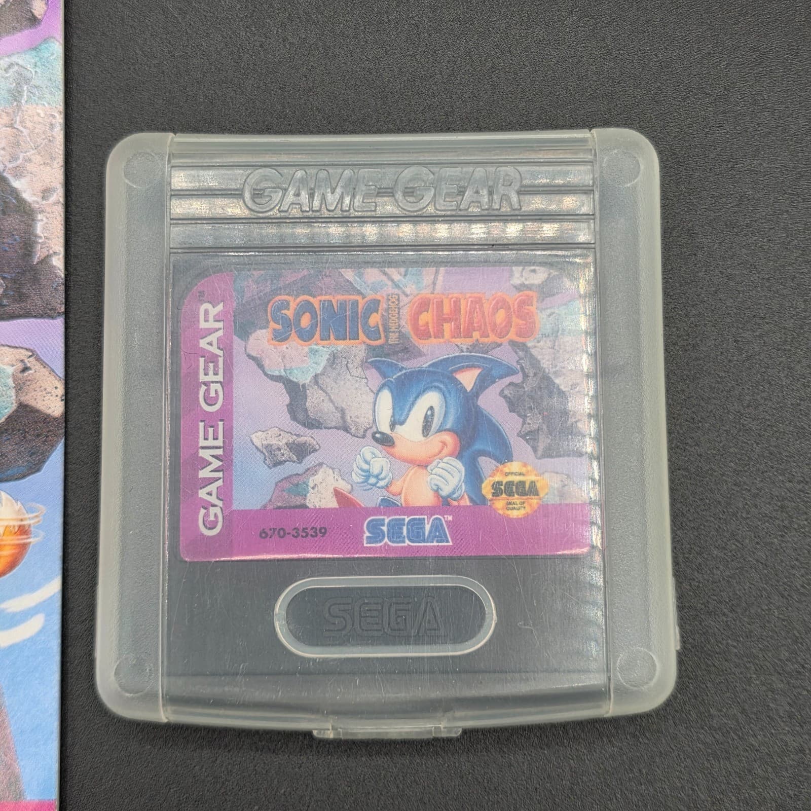 Sonic Chaos (Sega Game Gear, 1993) Clear Plastic Case & Manual Tested Authentic - Thumbnail 3