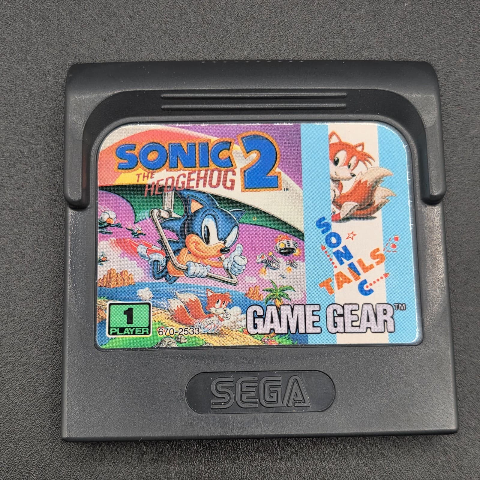 SONIC THE HEDGEHOG 2, Sega Game Gear, Video Game Cartridge. - Thumbnail 2