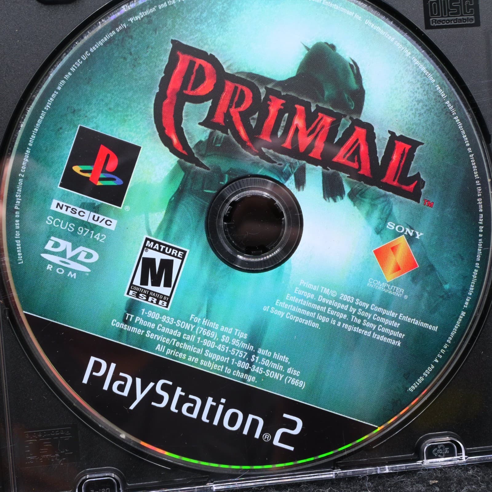 Primal PlayStation 2 PS2: Working Disk only (Untracked) - Thumbnail 2