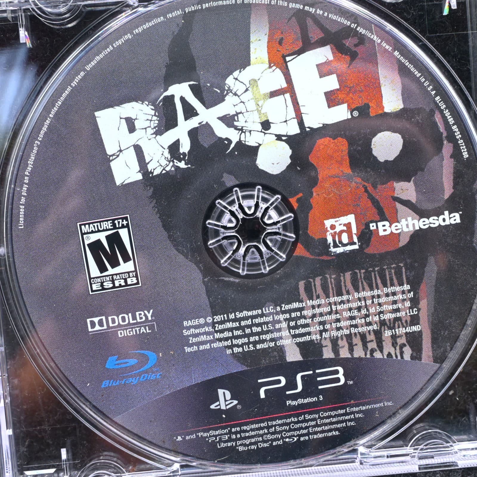 Rage: Anarchy Edition (Sony PlayStation 3 PS3, 2011) Disc Only - No Tracking - Thumbnail 2