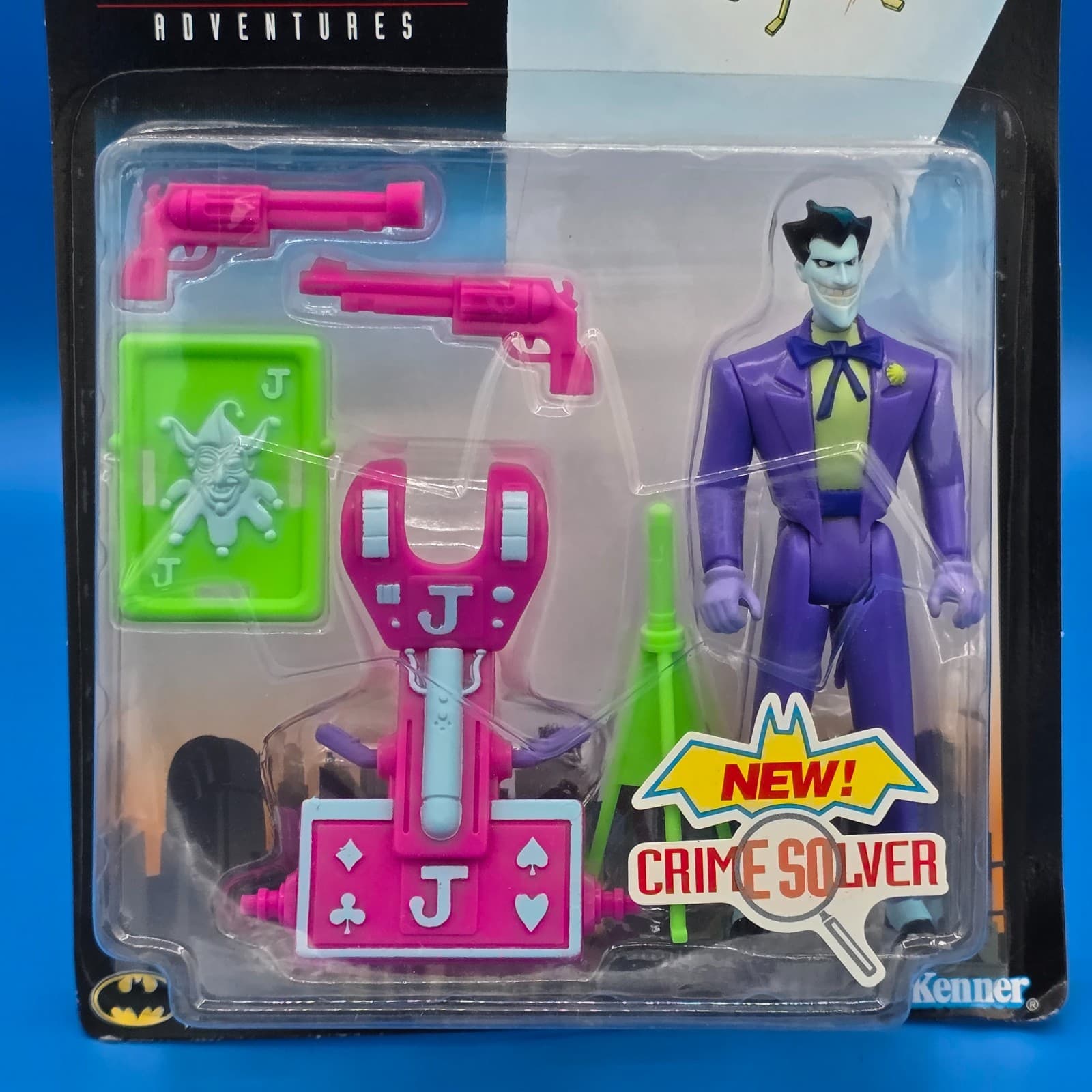 1998 The New Batman Adventures Wildcard Joker Action Figure Crime Solver Kenner - Thumbnail 2