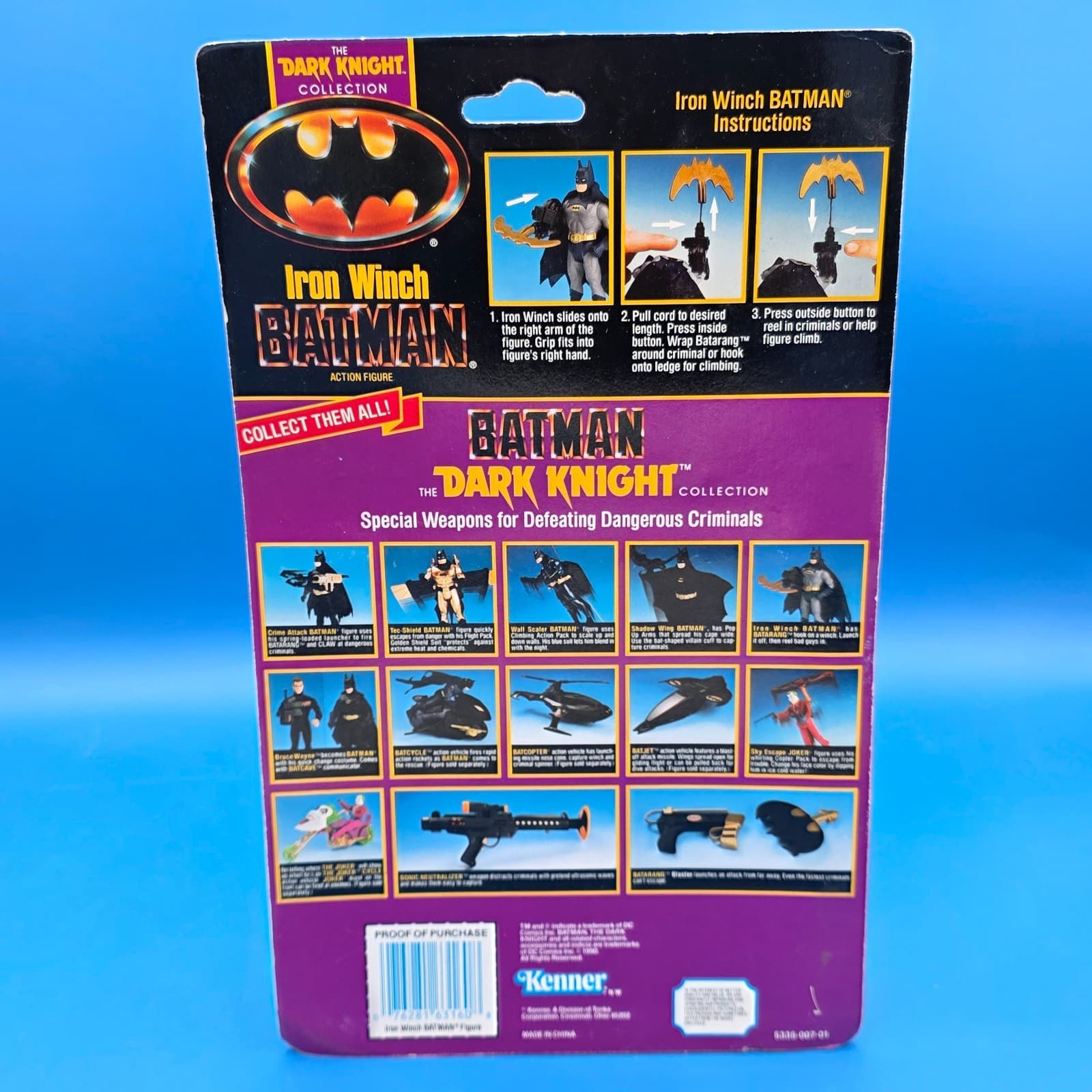 Kenner 1990 Batman The Dark Knight Collection Iron Winch Batman Action Figure - Thumbnail 4