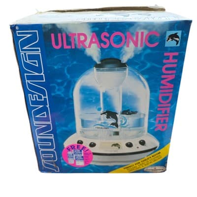 Vintage Mid Century 80s Soundesign Ultrasonic UFO Humidifier Orca Music With Box - Thumbnail 2