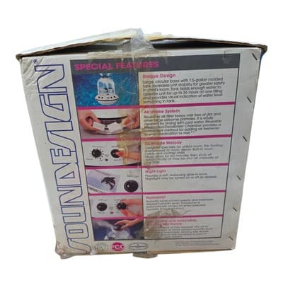 Vintage Mid Century 80s Soundesign Ultrasonic UFO Humidifier Orca Music With Box - Thumbnail 3