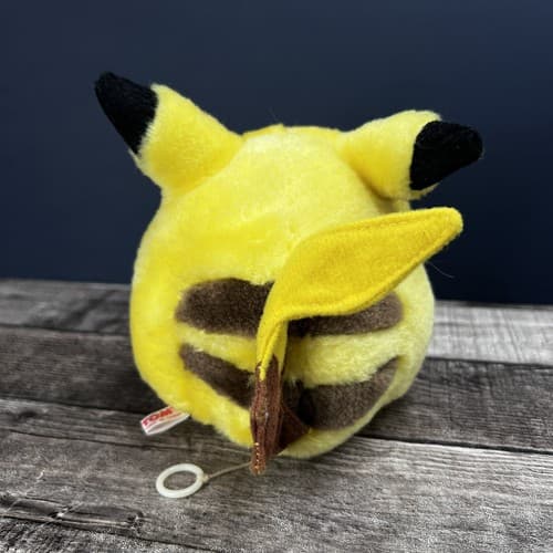 Vintage TOMY Pokemon Pikachu Vibrating Plush China Nintendo Pull-String 6 inch - Thumbnail 3