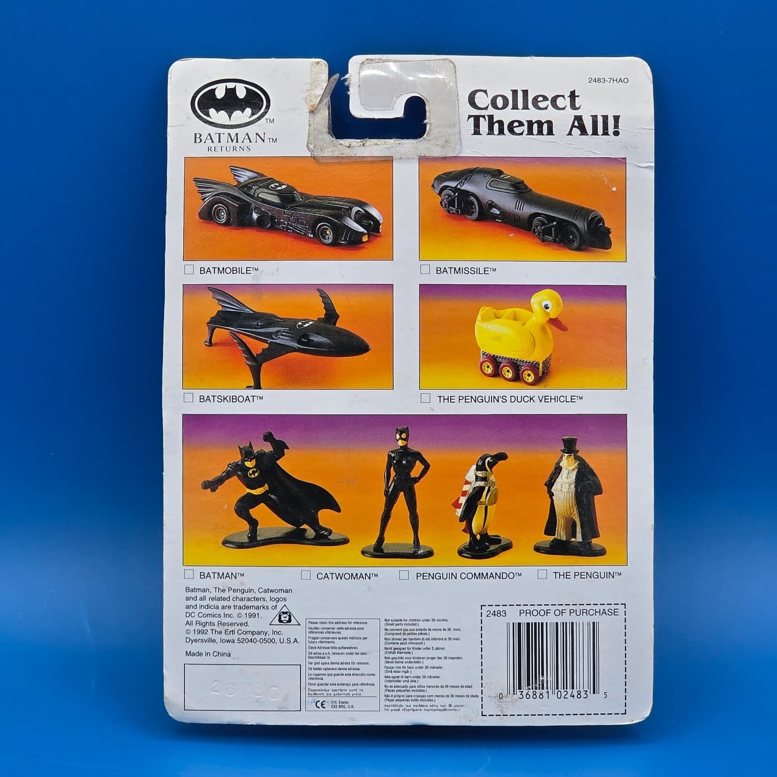 Vintage 1991 Ertl Batman Returns The Penguin Diecast Figure MOC - Thumbnail 4