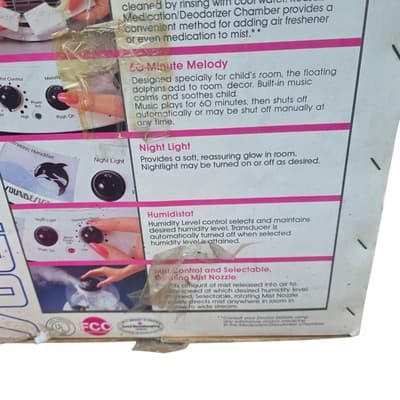Vintage Mid Century 80s Soundesign Ultrasonic UFO Humidifier Orca Music With Box - Thumbnail 8