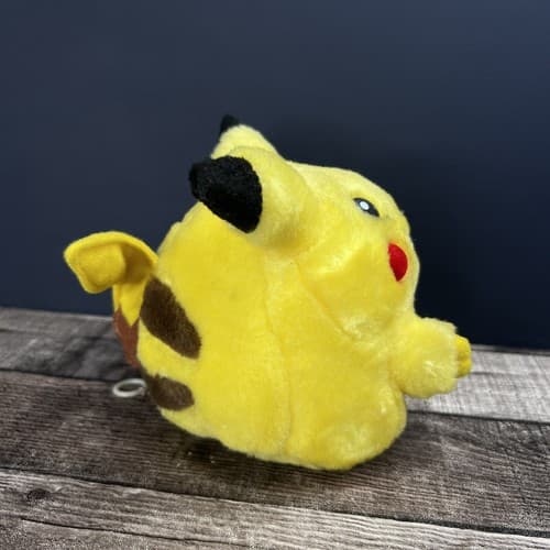 Vintage TOMY Pokemon Pikachu Vibrating Plush China Nintendo Pull-String 6 inch - Thumbnail 4