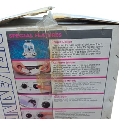 Vintage Mid Century 80s Soundesign Ultrasonic UFO Humidifier Orca Music With Box - Thumbnail 7