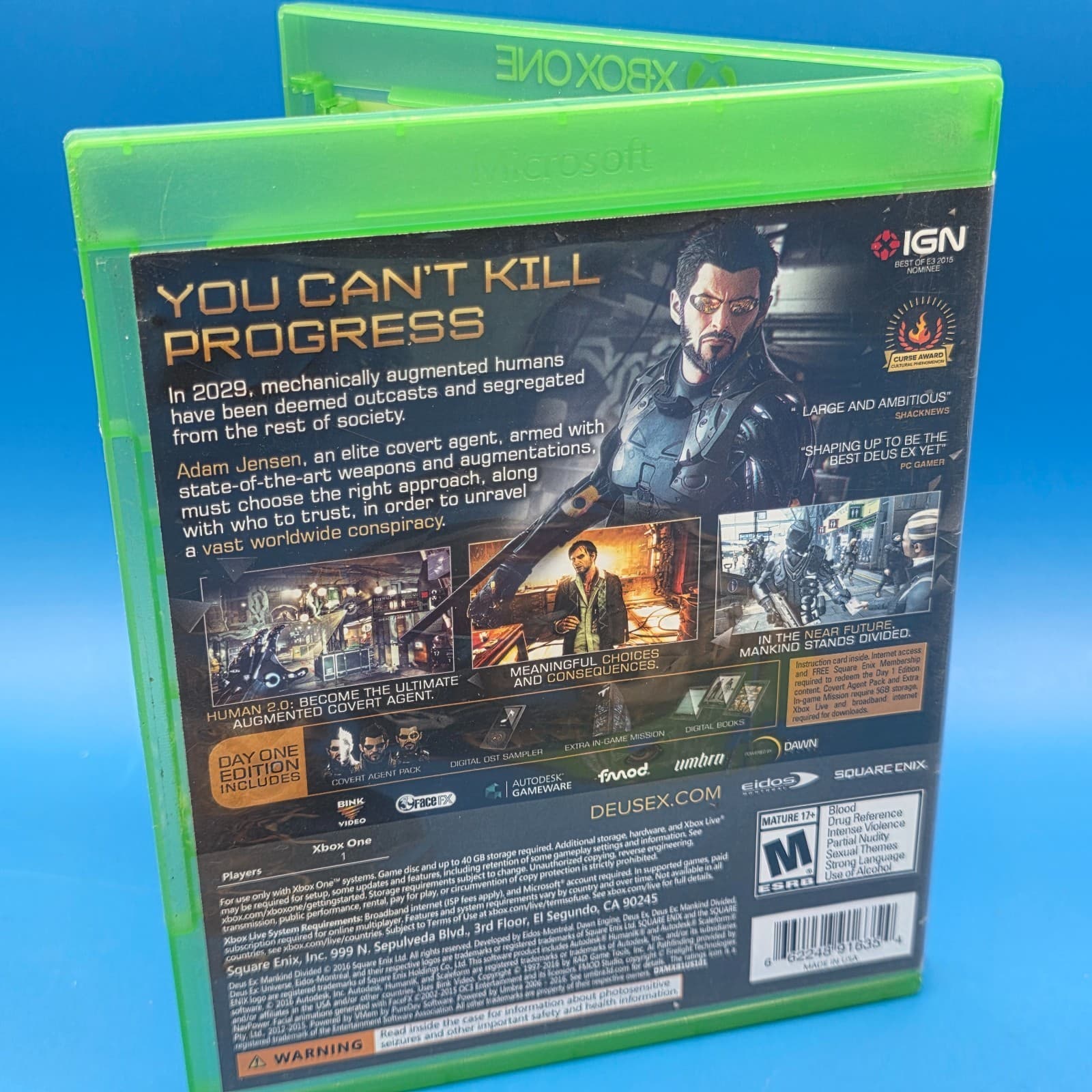 Deus Ex: Mankind Divided (Day One Edition) - Xbox One - Complete/CIB - Thumbnail 3