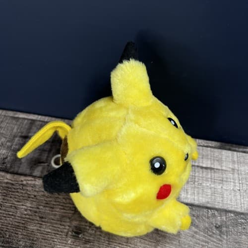 Vintage TOMY Pokemon Pikachu Vibrating Plush China Nintendo Pull-String 6 inch - Thumbnail 5