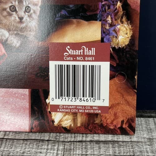 Vintage 1996 Stuart Hall Cats Kittens on a Dresser Pink Folder - Thumbnail 3