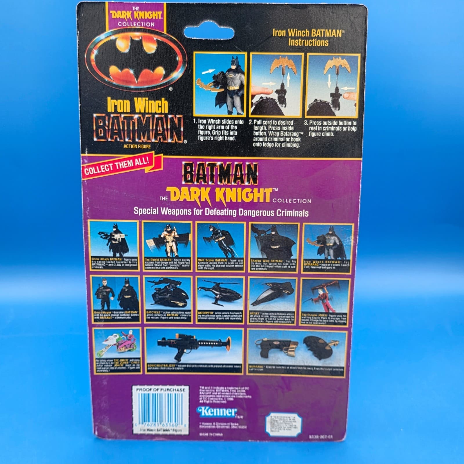 Kenner 1990 Batman The Dark Knight Collection Iron Winch Batman Action Figure - Thumbnail 4