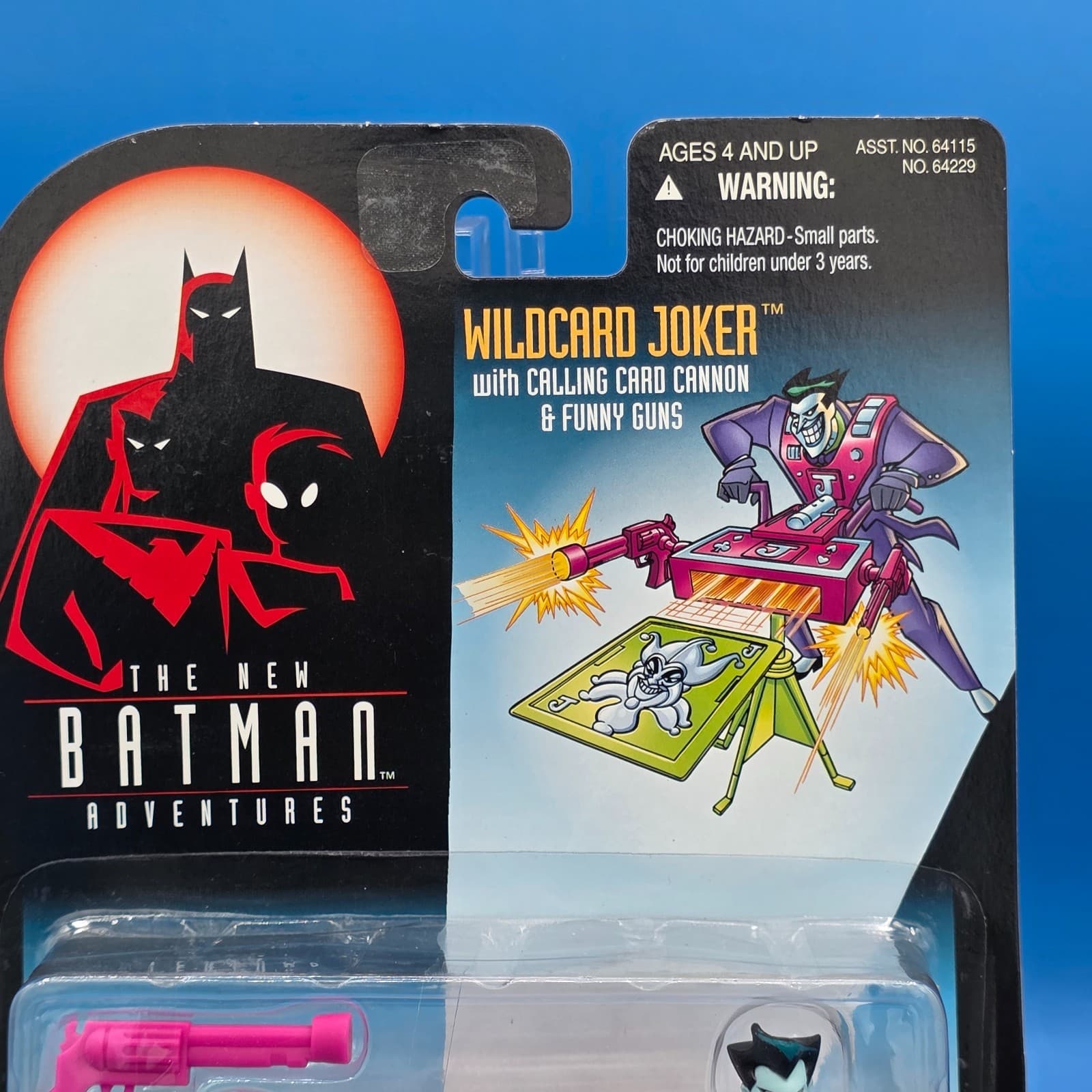 1998 The New Batman Adventures Wildcard Joker Action Figure Crime Solver Kenner - Thumbnail 3