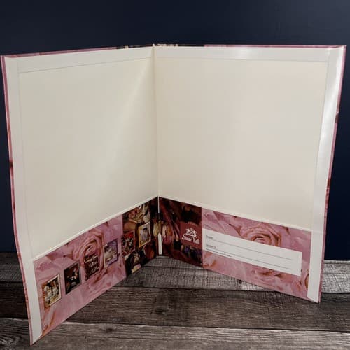 Vintage 1996 Stuart Hall Cats Kittens on a Dresser Pink Folder - Thumbnail 4