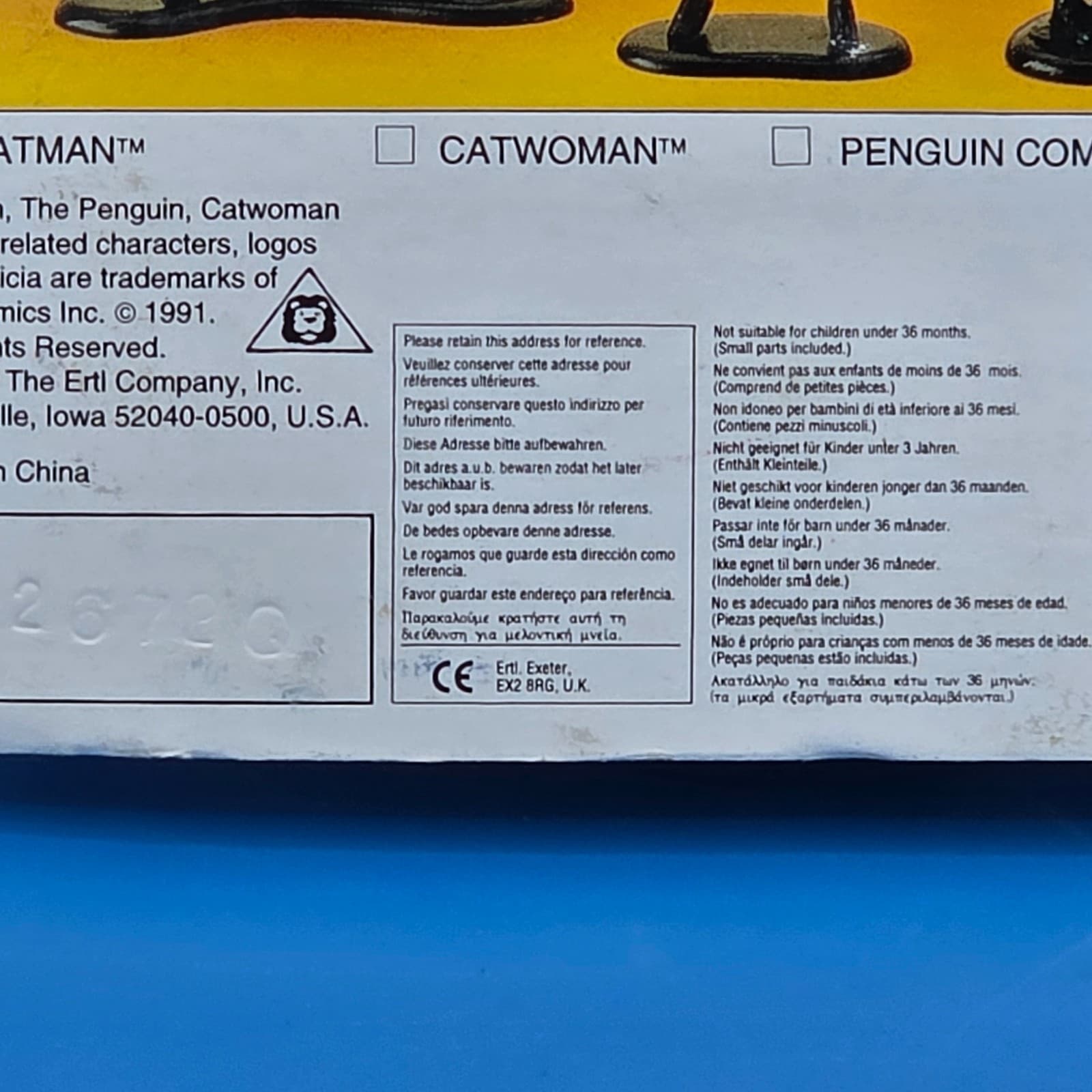 Vintage 1991 Ertl Batman Returns The Penguin Diecast Figure MOC - Thumbnail 2