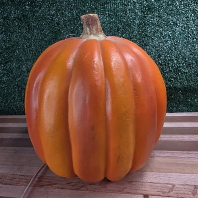 Vintage 1995 Trendmasters Foam Pumpkin Jack O’Lantern Unique White Eyes Light Up - Thumbnail 3