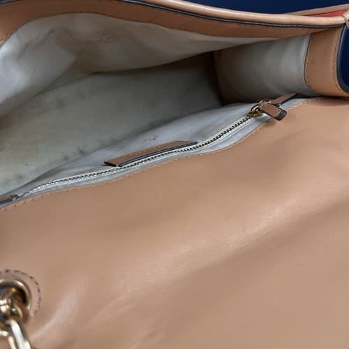 STAINED Tory Burch Fleming Balloon Stripe Flap Chain Shoulder Bag - Thumbnail 9