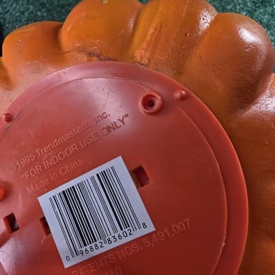 Vintage 1995 Trendmasters Foam Pumpkin Jack O’Lantern Unique White Eyes Light Up - Thumbnail 7