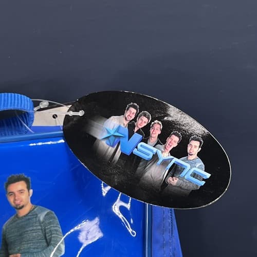 Vintage Pyramid Nsync Blue Zip-up Lunch Bag W/ Water Bottle New - Thumbnail 2