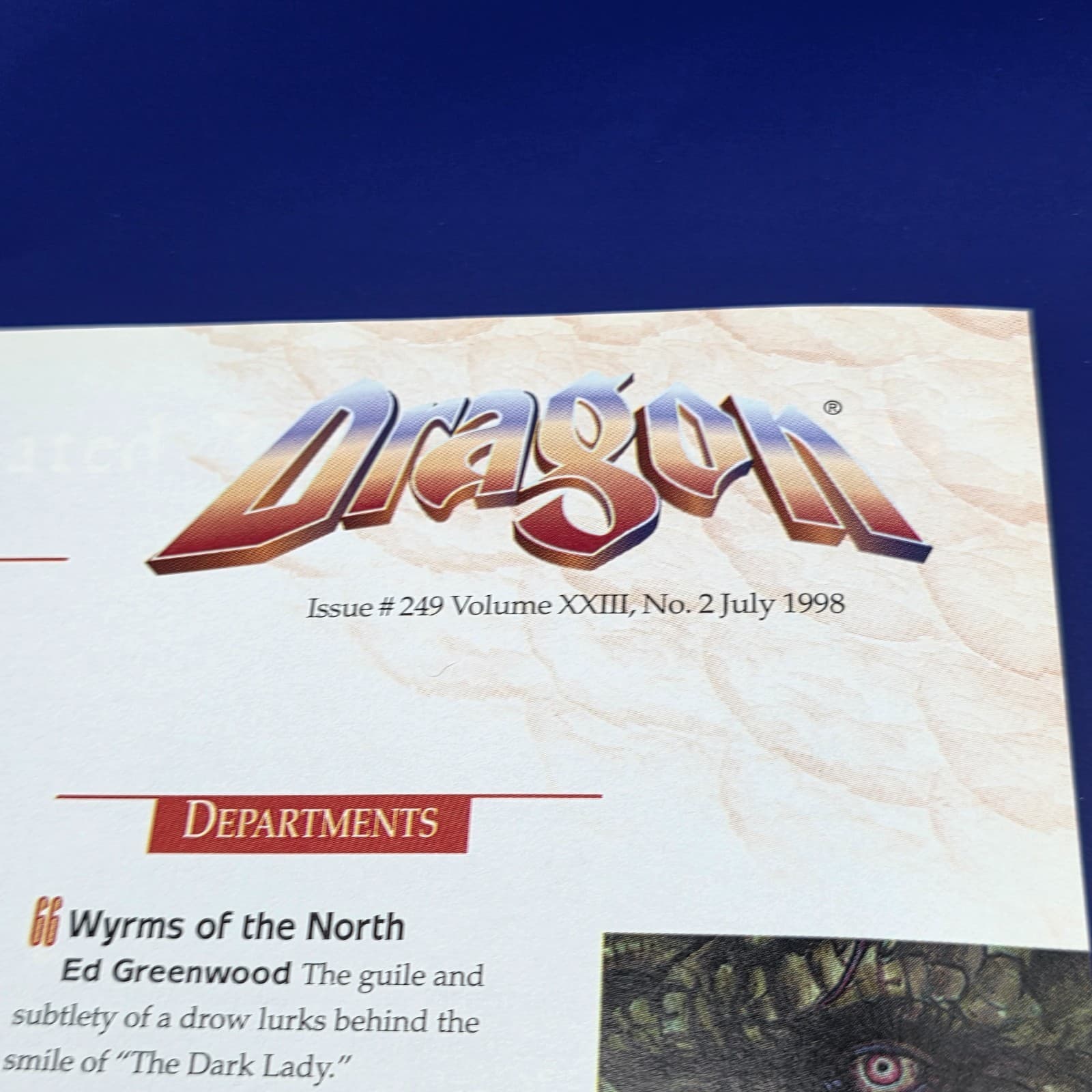 TSR Dragon #249 TSR AD&D Dungeons & Dragons Gary Gygax July 1998 - Thumbnail 3