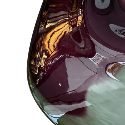Nicholson Blown Glass One of a Kind Wall Mounted Free Float Wave Series Bowl - Thumbnail 19