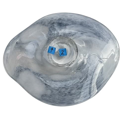 Nicholson Blown Glass One of a Kind Wall Mounted Free Float Wave Series Bowl - Thumbnail 13