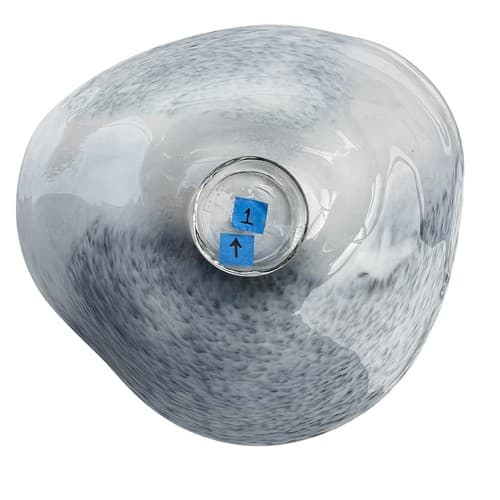 Nicholson Blown Glass One of a Kind Wall Mounted Free Float Wave Series Bowl - Thumbnail 10