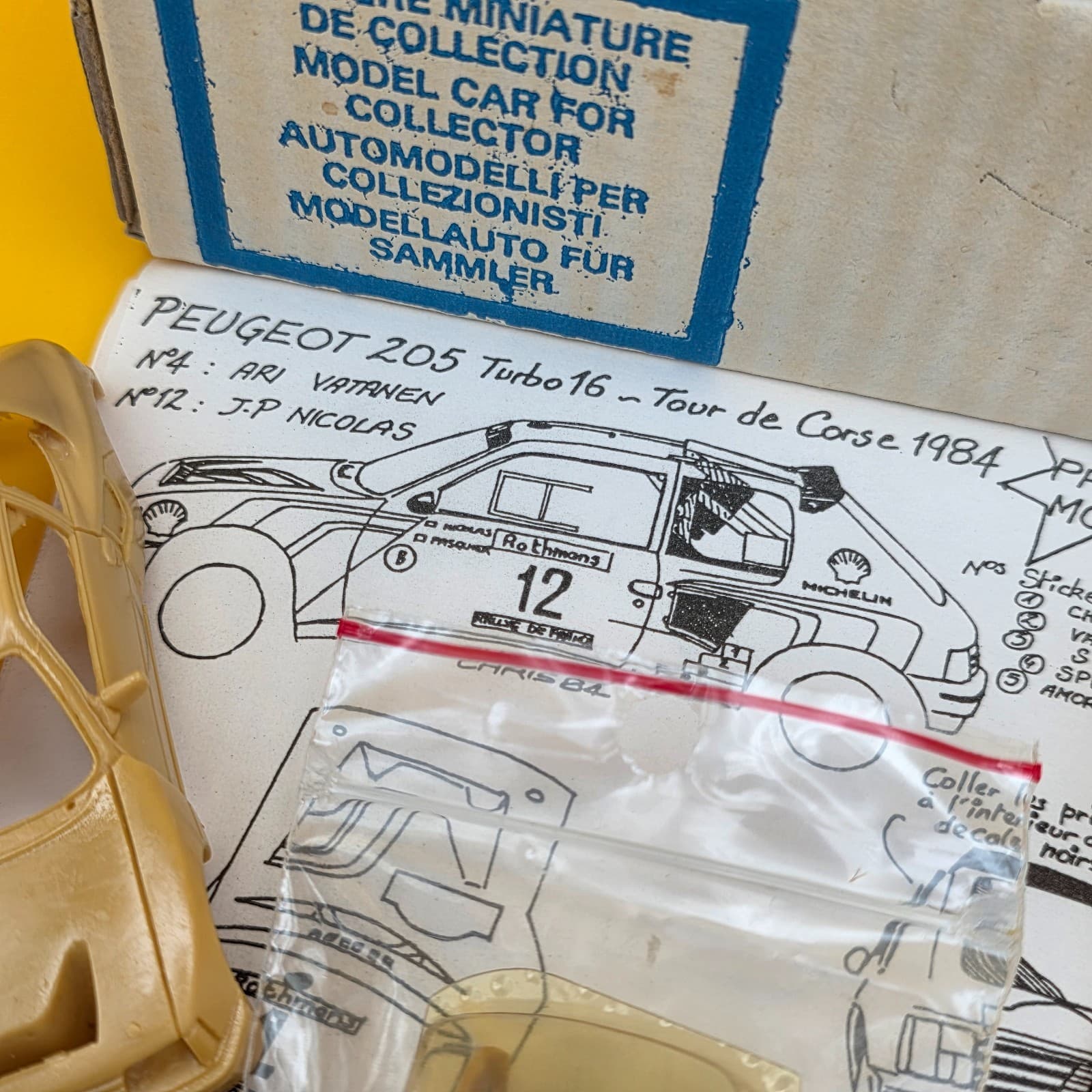 Provence Moulage Kit à Monter 1/43 - Peugeot 205 T16 Rallye RAC 1000 Lacs 1984 - Thumbnail 6