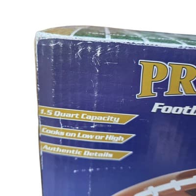 Pro Pots Football Slow Cooker 1.5 Qts Dip Warmer FB-77 NFL Worn Box - Thumbnail 2