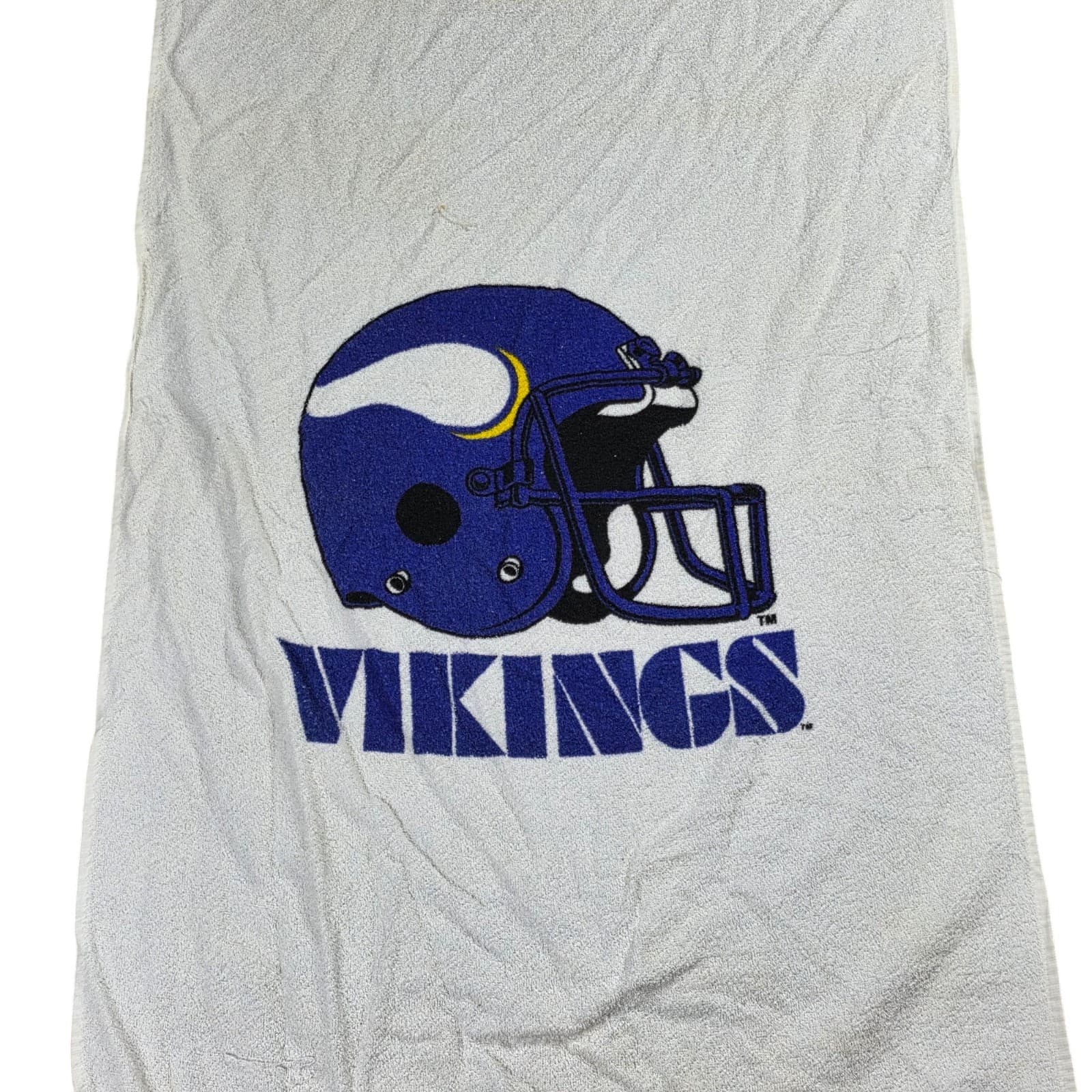 Vintage Minnesota Vikings NFL White Beach Towel Officially Licensed - Thumbnail 2