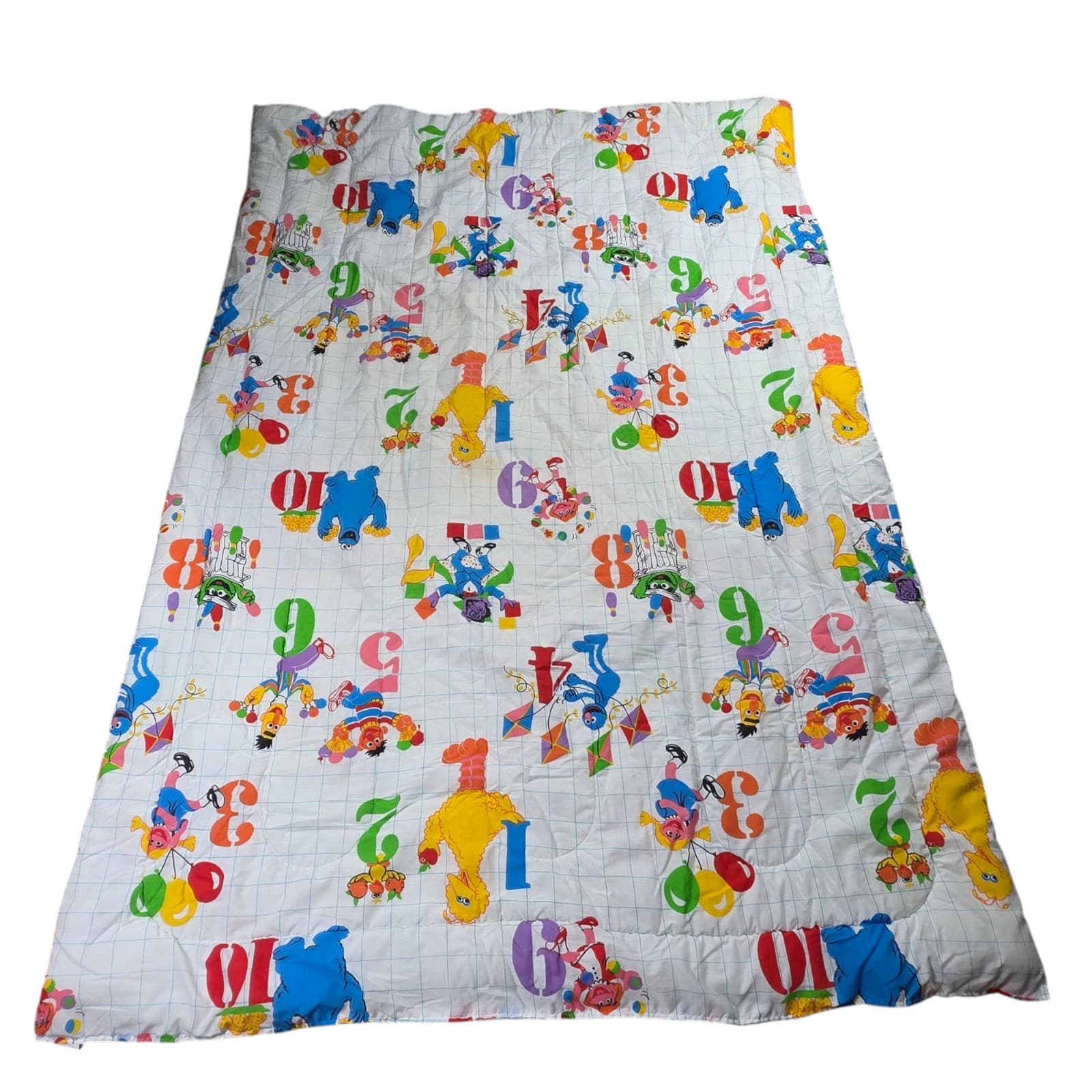 VTG Sesame Street Muppets Numbers Kids Twin Comforter & Pillow by JP Stevens - Thumbnail 5