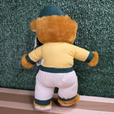 Vintage MLB Oakland A's Steven Smith Bear Blue Shirt Plush 9 Inch NWT - Thumbnail 4