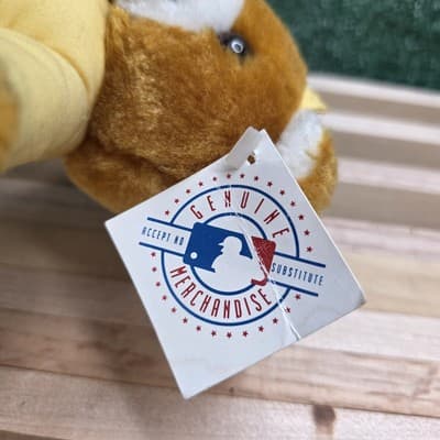 Vintage MLB Oakland A's Steven Smith Bear Blue Shirt Plush 9 Inch NWT - Thumbnail 6
