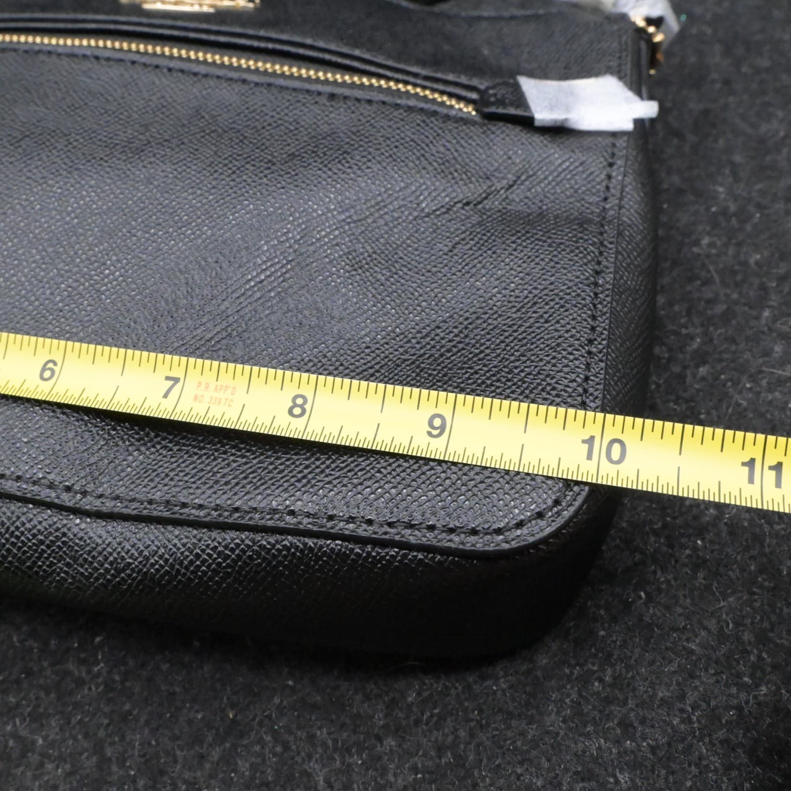 COACH 91148 Crossgrain Leather Gallery File Bag Crossbody Black - Thumbnail 10