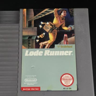 Lode Runner NES Nintendo 5-Screw variant AUTHENTIC TESTED WORKS - Thumbnail 2