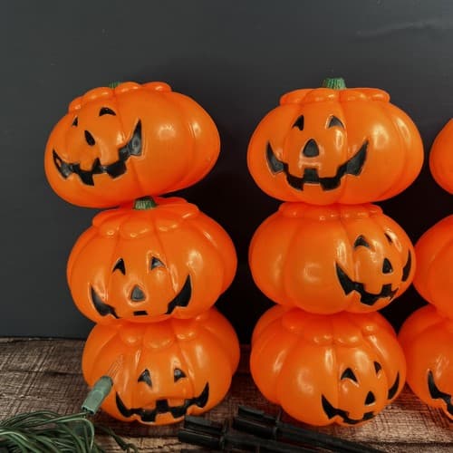 Vtg 90s OTC Jack-O-Lites Pumpkin Blow Mold Path Light Lamplight Farms Halloween - Thumbnail 4