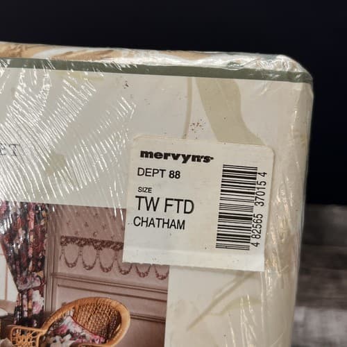 Vintage 1995 Allyson Kent Twin Fitted Sheet 180 Thread Count Chatham Floral NEW - Thumbnail 5